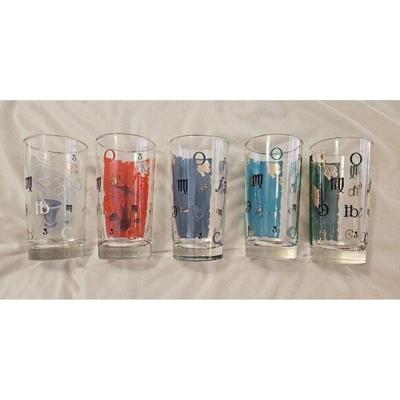 Vintage Libby Pharmacy Apothecary Highball Glasses Set 5 RX Medicine - Picture 3 of 6